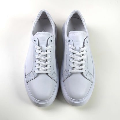 Бели мъжки сникърси от 100% естествена кожа