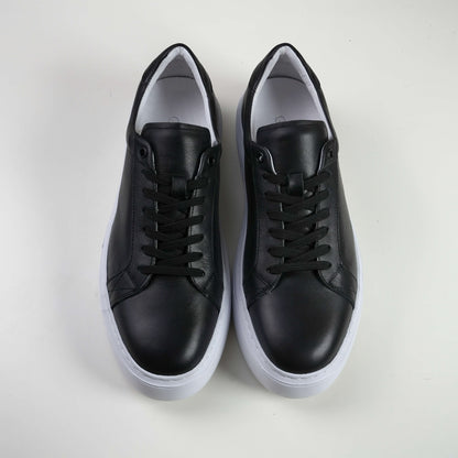 Черни мъжки сникърси от 100% естествена кожа