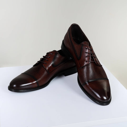 Кафяви мъжки обувки от 100% естествена кожа